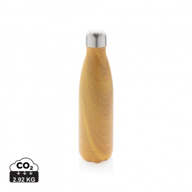 Logotrade corporate gift picture of: Vacuum insulated stainless steel bottle with wood print