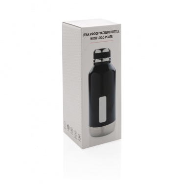 Logotrade promotional giveaway image of: Leak proof vacuum bottle with logo plate