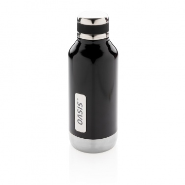 Logotrade promotional item image of: Leak proof vacuum bottle with logo plate