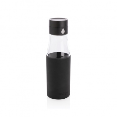 Logotrade corporate gift picture of: Ukiyo glass hydration tracking bottle with sleeve