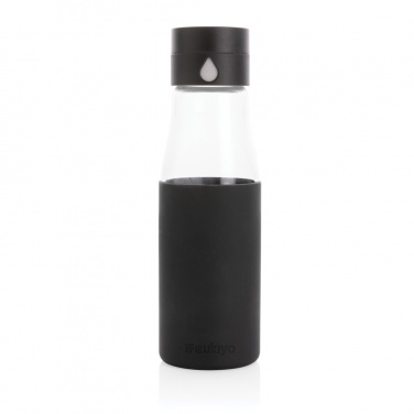 Logotrade promotional merchandise image of: Ukiyo glass hydration tracking bottle with sleeve