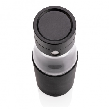 Logotrade corporate gift picture of: Ukiyo glass hydration tracking bottle with sleeve