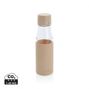 Logotrade corporate gift picture of: Ukiyo glass hydration tracking bottle with sleeve