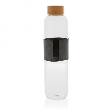 Logo trade corporate gifts picture of: Impact borosilicate glass bottle with bamboo lid