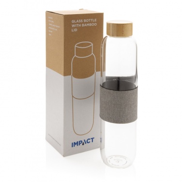 Logotrade corporate gifts photo of: Impact borosilicate glass bottle with bamboo lid