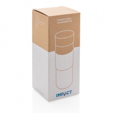 Logotrade promotional items photo of: Impact double wall borosilicate glass bottle