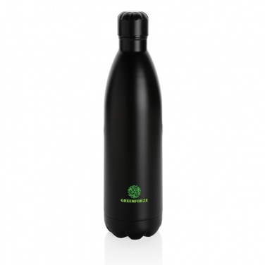 Logo trade corporate gifts picture of: Solid colour vacuum stainless steel bottle 1L