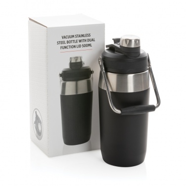 Logotrade advertising products photo of: Vacuum stainless steel dual function lid bottle 500ml