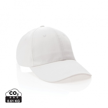 Logo trade promotional items image of: Impact 6 panel 280gr Recycled cotton cap with AWARE™ tracer