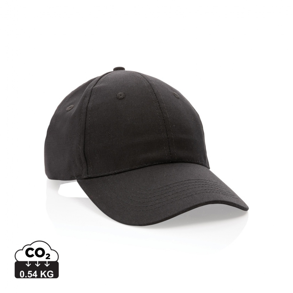 Logo trade promotional item photo of: Impact 6 panel 190gr Recycled cotton cap with AWARE™ tracer