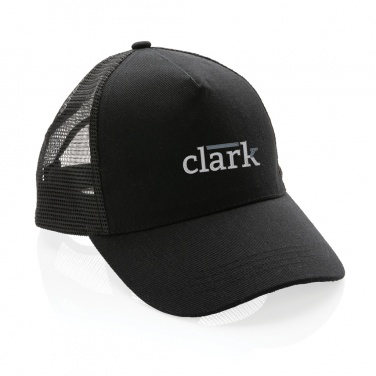 Logotrade promotional item image of: Impact AWARE™ Brushed rcotton 5 panel trucker cap 190gr
