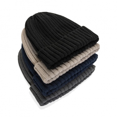 Logo trade promotional merchandise picture of: Kennedi AWARE™ Polylana® beanie with large rib