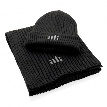 Logotrade promotional merchandise picture of: Impact AWARE™ Polylana® knitted scarf 180 x 25cm