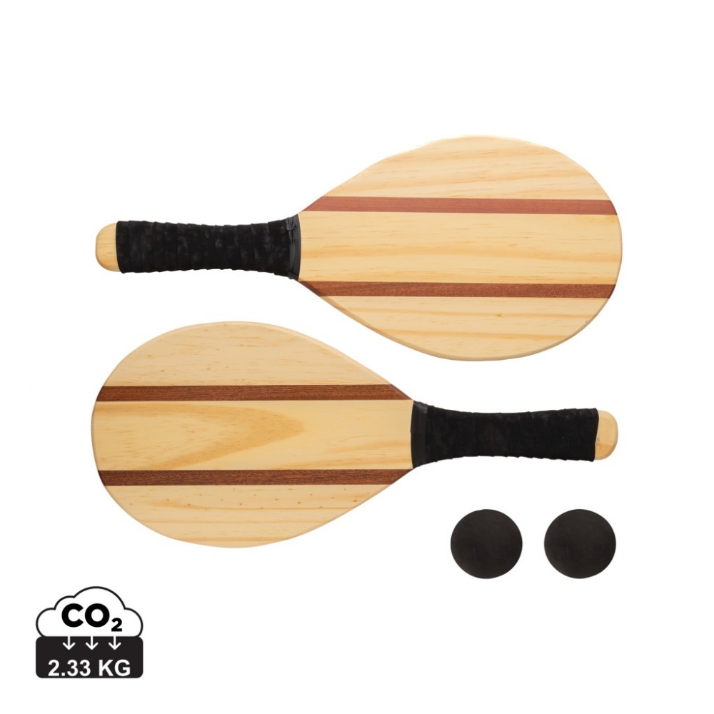 Logotrade business gifts photo of: Wooden frescobol tennis set