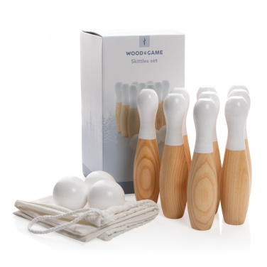 Logo trade advertising products picture of: Wooden skittles set