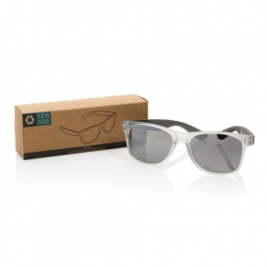 Logo trade business gifts image of: Gleam RCS recycled PC mirror lens sunglasses