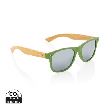 Logotrade promotional gift image of: Bamboo and RCS recycled plastic sunglasses
