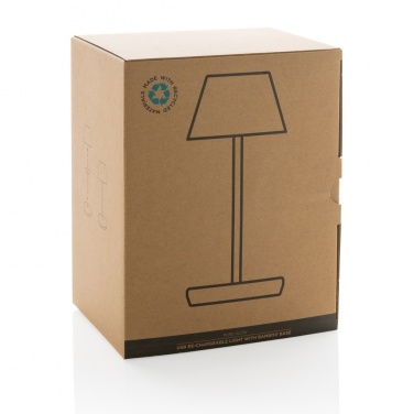 Logo trade advertising products image of: Pure Glow RCS usb-rechargeable recycled plastic table lamp
