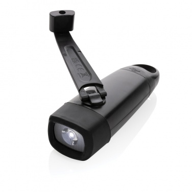Logotrade advertising product picture of: Lightwave RCS rplastic USB-rechargeable torch with crank