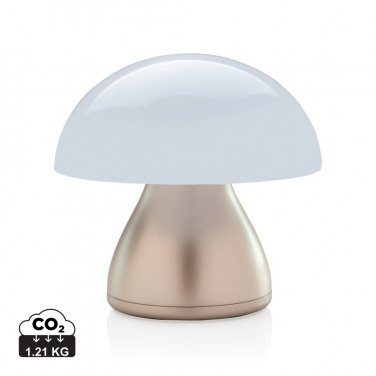 Logo trade corporate gifts picture of: Luming RCS recycled plastic USB re-chargeable table lamp