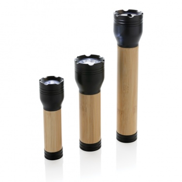 Logo trade promotional items image of: Lucid 1W RCS certified recycled plastic & bamboo torch