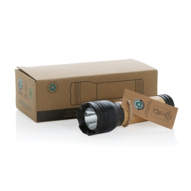 Logotrade promotional item image of: Lucid 1W RCS certified recycled plastic & bamboo torch