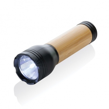 Logotrade promotional merchandise image of: Lucid 3W RCS certified recycled plastic & bamboo torch