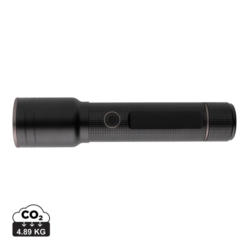 Logotrade advertising product picture of: RCS recycled aluminum USB-rechargeable heavy duty torch