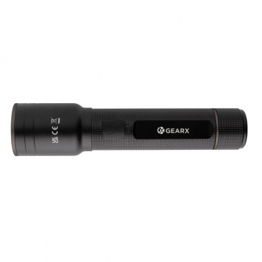 Logo trade promotional giveaways picture of: RCS recycled aluminum USB-rechargeable heavy duty torch