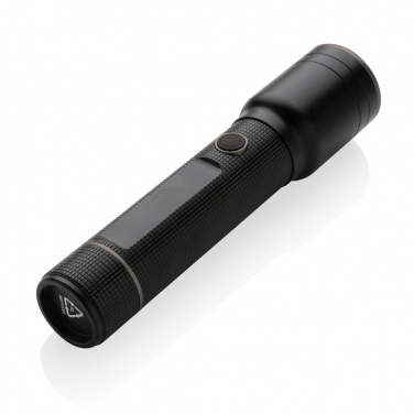 Logotrade promotional merchandise image of: RCS recycled aluminum USB-rechargeable heavy duty torch