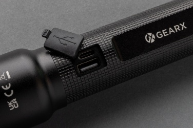 Logo trade business gift photo of: RCS recycled aluminum USB-rechargeable heavy duty torch