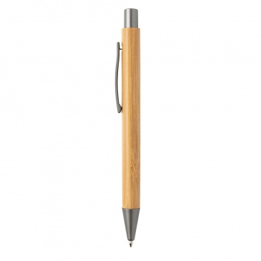 Logo trade business gifts image of: Slim design bamboo pen