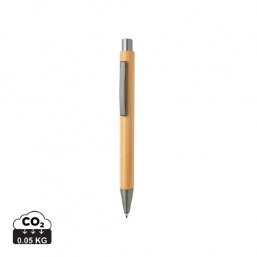 Logo trade promotional merchandise image of: Slim design bamboo pen