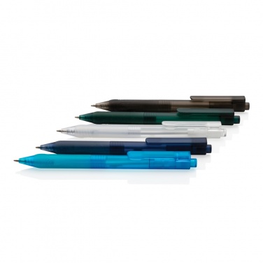 Logotrade advertising products photo of: X9 frosted pen with silicone grip