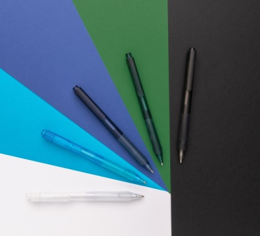 Logotrade promotional gift picture of: X9 frosted pen with silicone grip