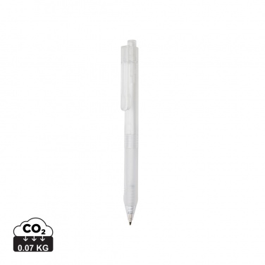 Logotrade promotional giveaways photo of: X9 frosted pen with silicone grip
