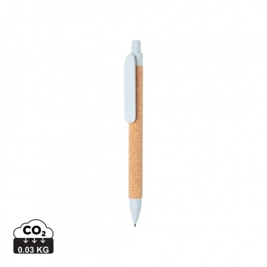 Logo trade promotional items picture of: Write wheatstraw and cork pen