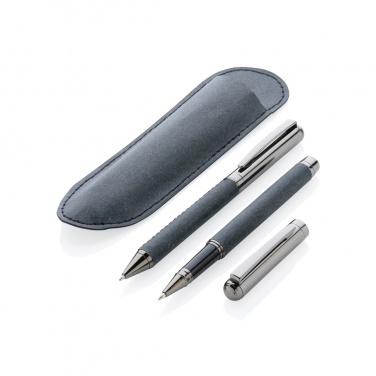 Logotrade advertising products photo of: Recycled leather pen set