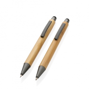 Logotrade promotional merchandise image of: Bamboo modern pen set in box