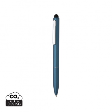 Logo trade promotional items picture of: Kymi RCS certified recycled aluminium pen with stylus