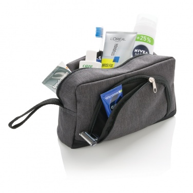 Logo trade promotional item photo of: Classic two tone toiletry bag
