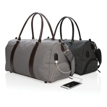 Logo trade promotional gifts picture of: Weekend bag with USB A output