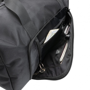 Logo trade promotional product photo of: Swiss Peak AWARE™ RPET Voyager weekend bag