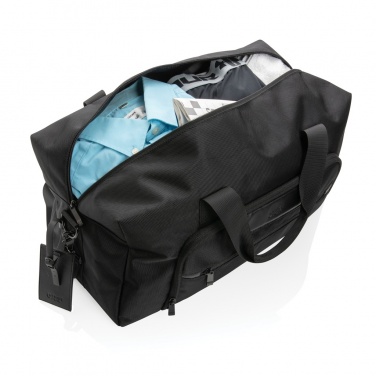 Logotrade promotional product picture of: Swiss Peak AWARE™ RPET Voyager weekend bag