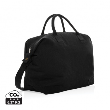 Logotrade corporate gift picture of: Kezar AWARE™ 500 gsm recycled canvas deluxe weekend bag