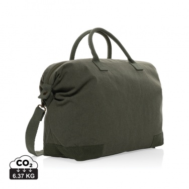 Logotrade promotional item image of: Kezar AWARE™ 500 gsm recycled canvas deluxe weekend bag