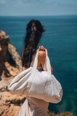 Logo trade corporate gift photo of: Impact Aware™ 285gsm rcanvas duffel bag undyed