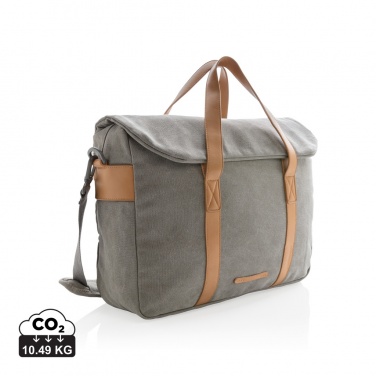 Logo trade promotional giveaways picture of: Canvas laptop bag PVC free