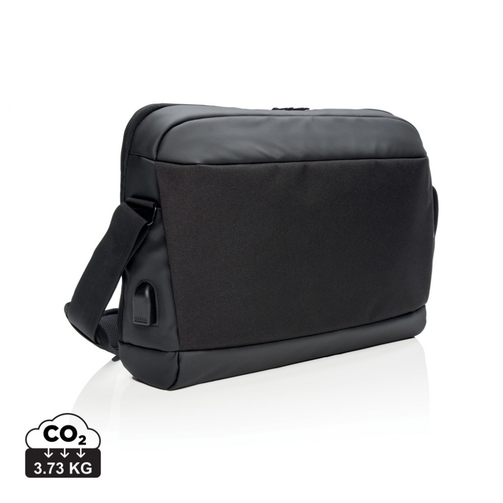 Logo trade promotional gift photo of: Madrid RFID USB 15.6" laptop bag PVC free