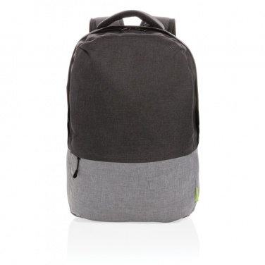 Logo trade promotional gifts image of: Duo colour RPET 15.6" RFID laptop backpack PVC free